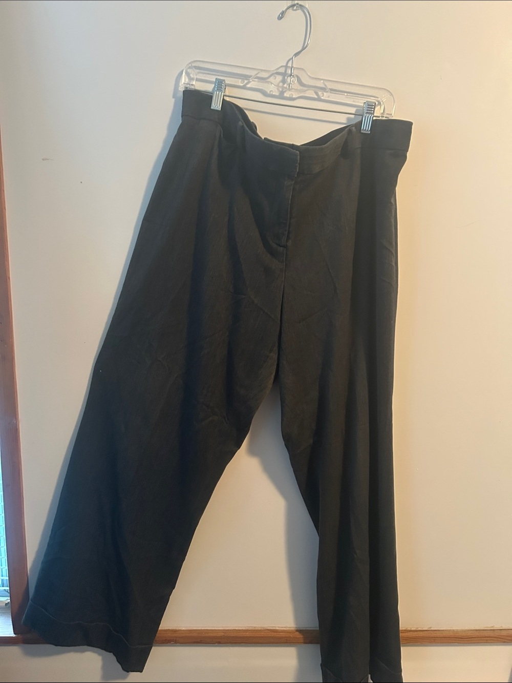 Lane Bryant Gray cuffed Wide-Leg Pants
